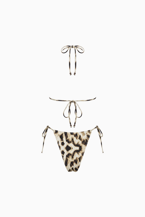 Animal Print Tie-Side Micro Bikini