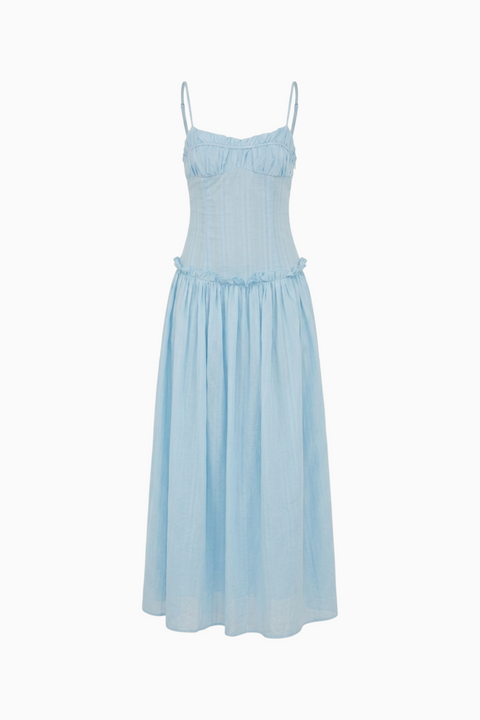 Sky Blue Spaghetti Strap Maxi Dress