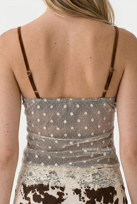 Brown Dot Top