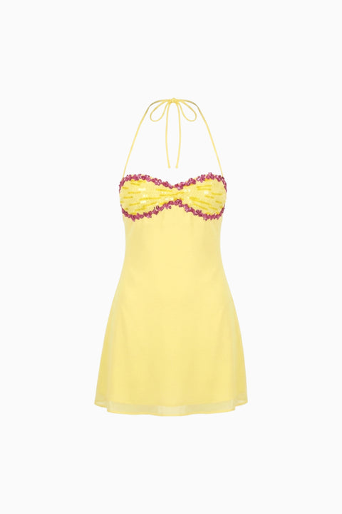 Sky Blue Slip Mini Dress