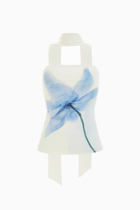 Watercolor Floral Print Bandeau Top
