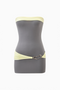 Grey and Yellow Contrast Trim Tube Mini Dress