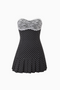 Strapless Polka Dot Mini Dress