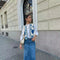 Angeline Blue Waistcoat | | S | Agnese Studios
