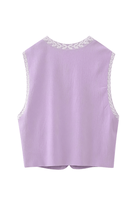 Angeline Purple Waistcoat | | S | Agnese Studios