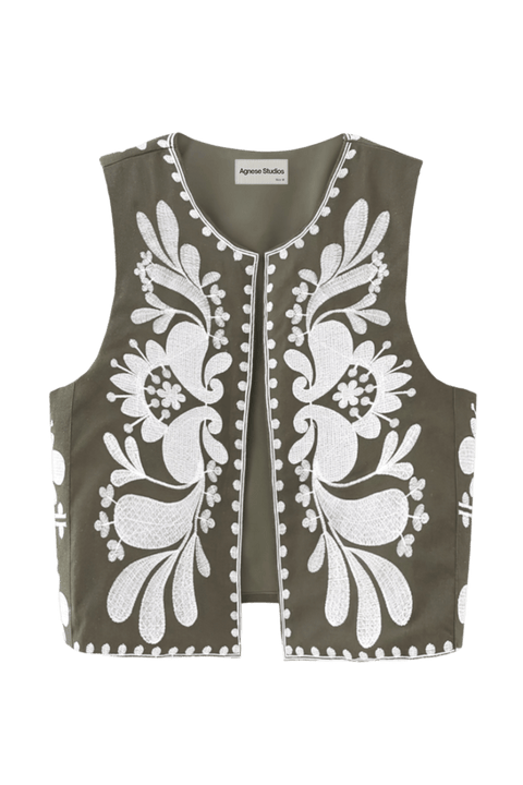 Arinne Blue Waistcoat | | S | Agnese Studios