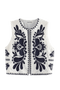Arinne Blue Waistcoat | | S | Agnese Studios