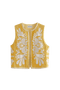 Arinne Yellow Waistcoat | | S | Agnese Studios
