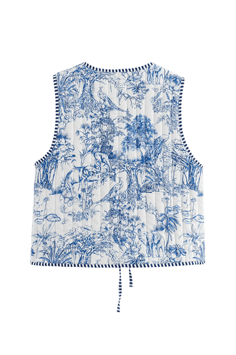 Babinia Blue Waistcoat | | S | Agnese Studios
