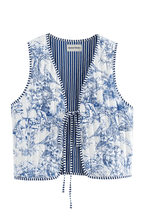 Babinia Blue Waistcoat | | S | Agnese Studios