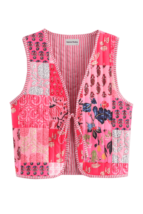 Babinia Pink Waistcoat | | S | Agnese Studios