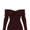 Chocolate Bardot Dress | | S | Agnese Studios
