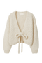 Cream Tie Sweater | | S | Agnese Studios