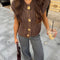 Dumas Brown Cardigan | | S | Agnese Studios
