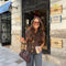 Dumas Brown Cardigan | | S | Agnese Studios