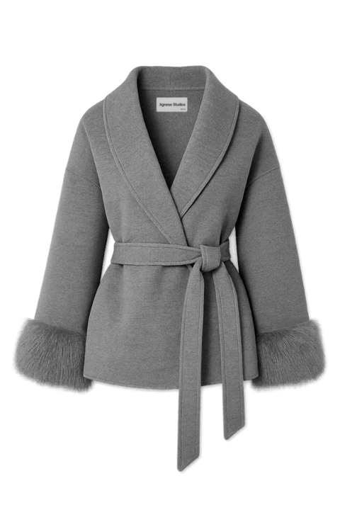Fur Cuff Jacket | | S | Agnese Studios