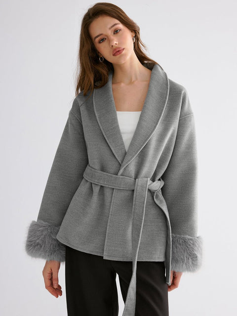 Fur Cuff Jacket | | S | Agnese Studios