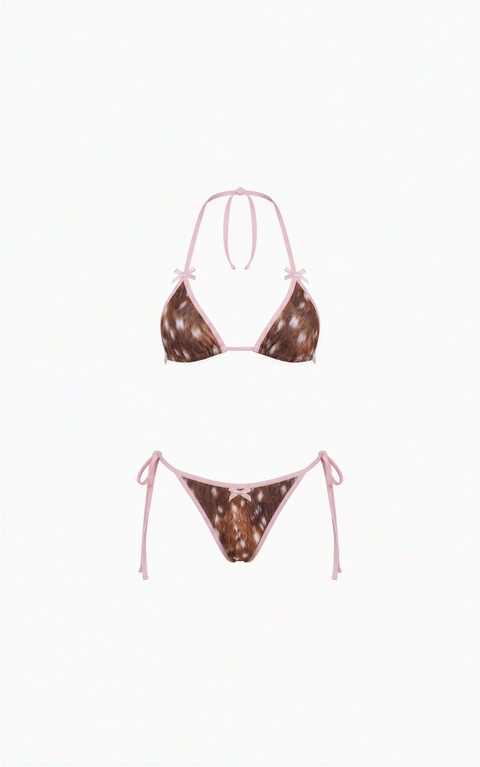 Fawn & Pink Bow Bikini
