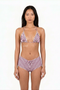 Vintage Vibe Lace-Up Striped Bikini