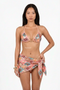 Peach Geometric Sequin 3-Piece Bikini
