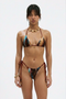 Earthy Swirl Tie-Side Triangle Bikini