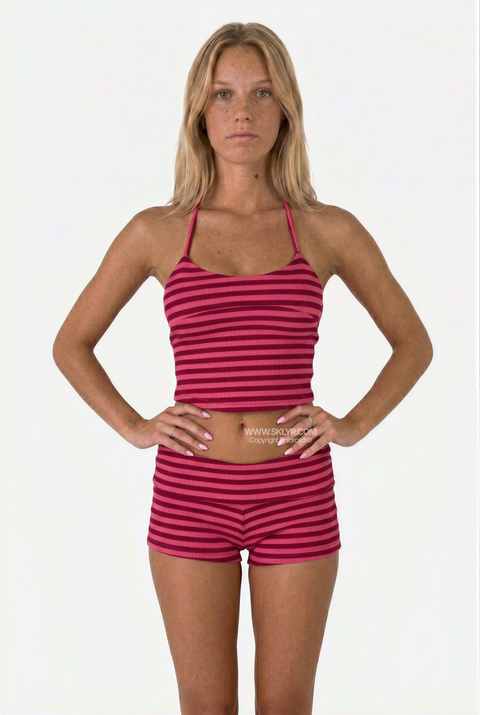 Blue & White Stripe Two-Piece Set