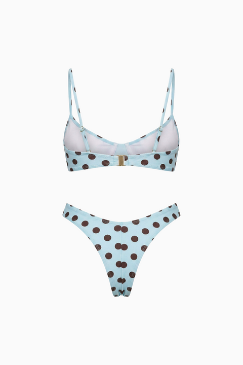 3-Piece Polka Dot Swimwear & Beach Pant Set