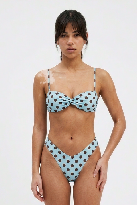 3-Piece Polka Dot Swimwear & Beach Pant Set
