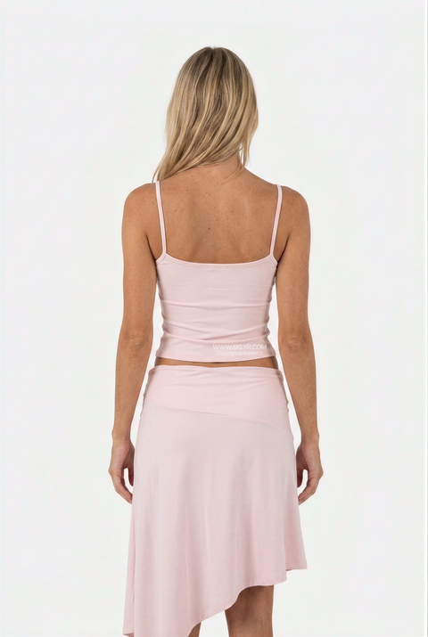 Sleek Pastel Pink Bodycon Set