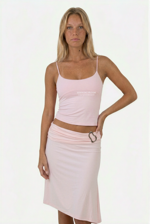 Sleek Pastel Pink Bodycon Set