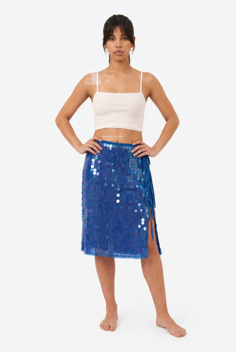 Paillette Sequin Wrap Skirt