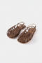 Brown Woven Fisherman Sandals