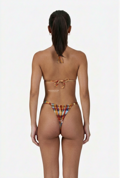 Women's Plaid Triangle Bikini