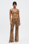 Sheer Animal Print 3-Piece Beach Bikini