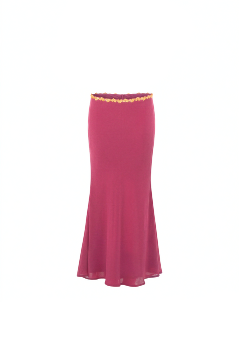 Burgundy Halter Maxi Set