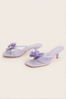 Lilac Orchid Square-Toe Kitten Heel Sandals