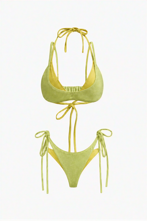 Brillis Pink & Blue Shimmer Bikini Set