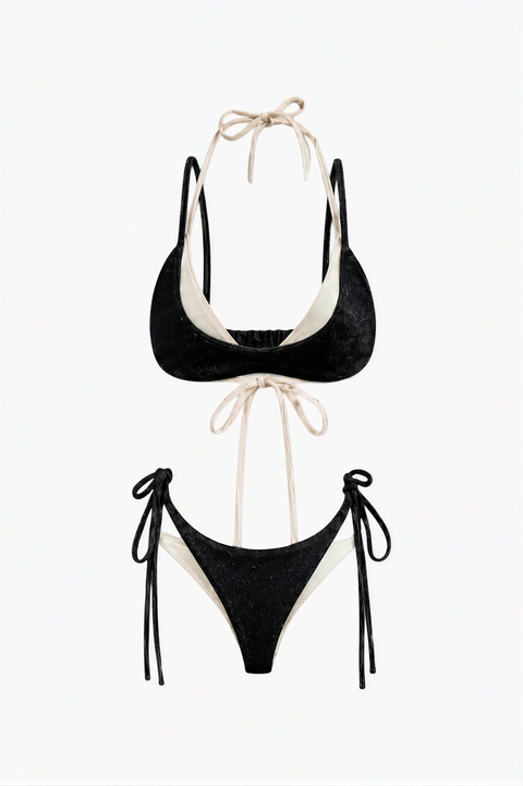 Brillis Pink & Blue Shimmer Bikini Set