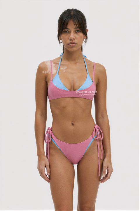 Brillis Pink & Blue Shimmer Bikini Set