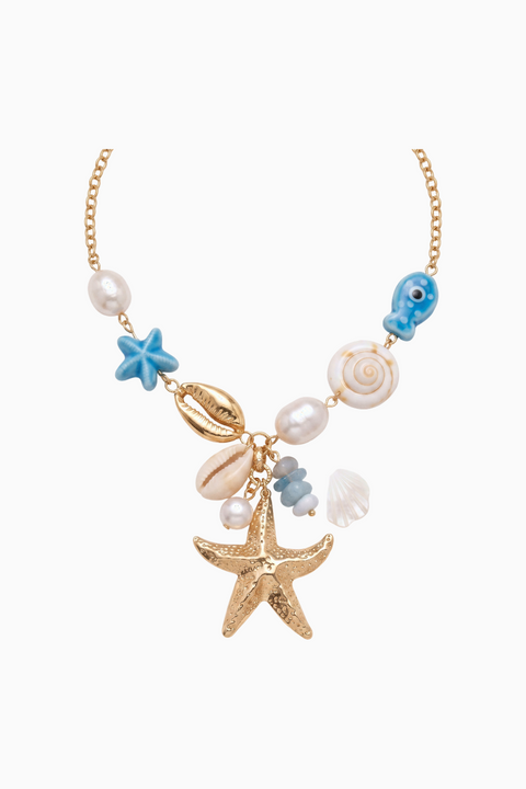Ocean-Inspired Artisan Pendant Necklace