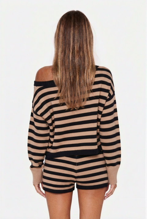 Cozy Striped Knit Matching Set
