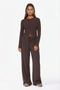Ribbed Button-Front Cardigan and Wide-Leg Lounge Pants Set
