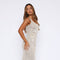 Marine Champagne Dress | | S | Agnese Studios