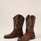 Miley Cowboy Boots | | Brown | Agnese Studios