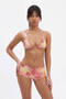 Coral Ruffle Triangle Halter Bikini