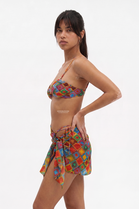 Vibrant Geometric Resort 3-Piece Bikini