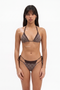 Retro Chic Brown Plaid Contrast-Trim Bikini