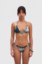 Western Turquoise Medallion Halter Bikini