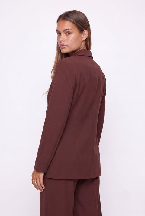 Double-Breasted Blazer & Wide-Leg Pants Suit Set