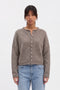 Soft Pink Button-Up Knit Cardigan